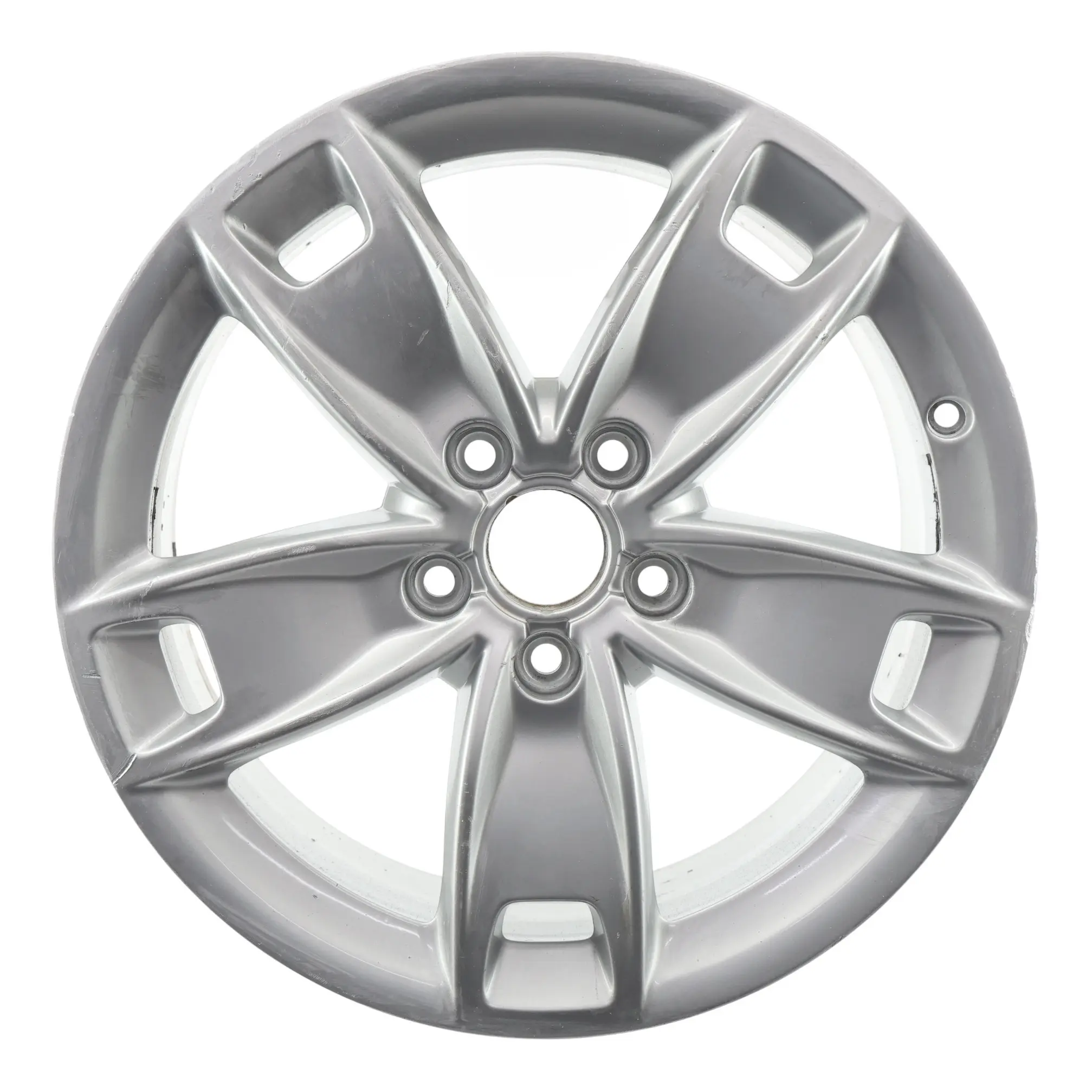 Audi A3 8P Silver Wheel Alloy Rim 17" 7,5J ET:56 Star Spoke 8P0601025BL
