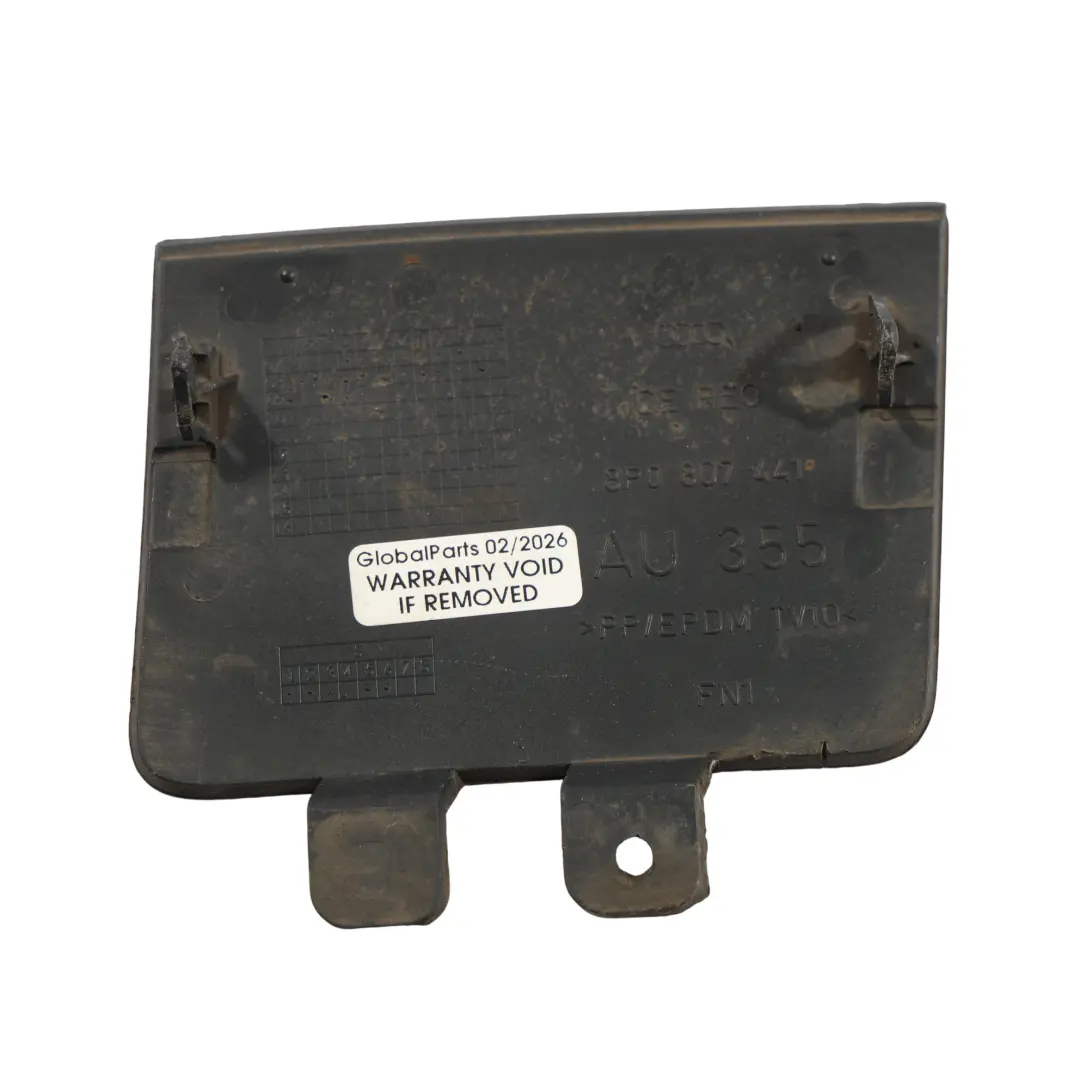 Audi A3 8P Paraurti Posteriore Gancio Traino Coperchio Nero - SKU 8P0807441A - Numero di parte 8P0807441A