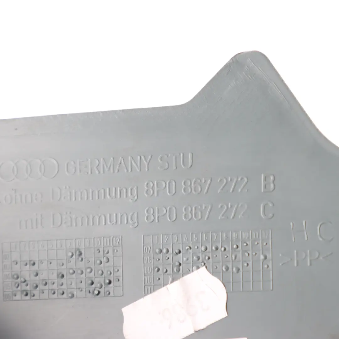 Audi A3 8P A-Pillar Column Panel Cover Lower Right O/S Mineral Grey - SKU 8P0867272C - Part number 8P0867272C