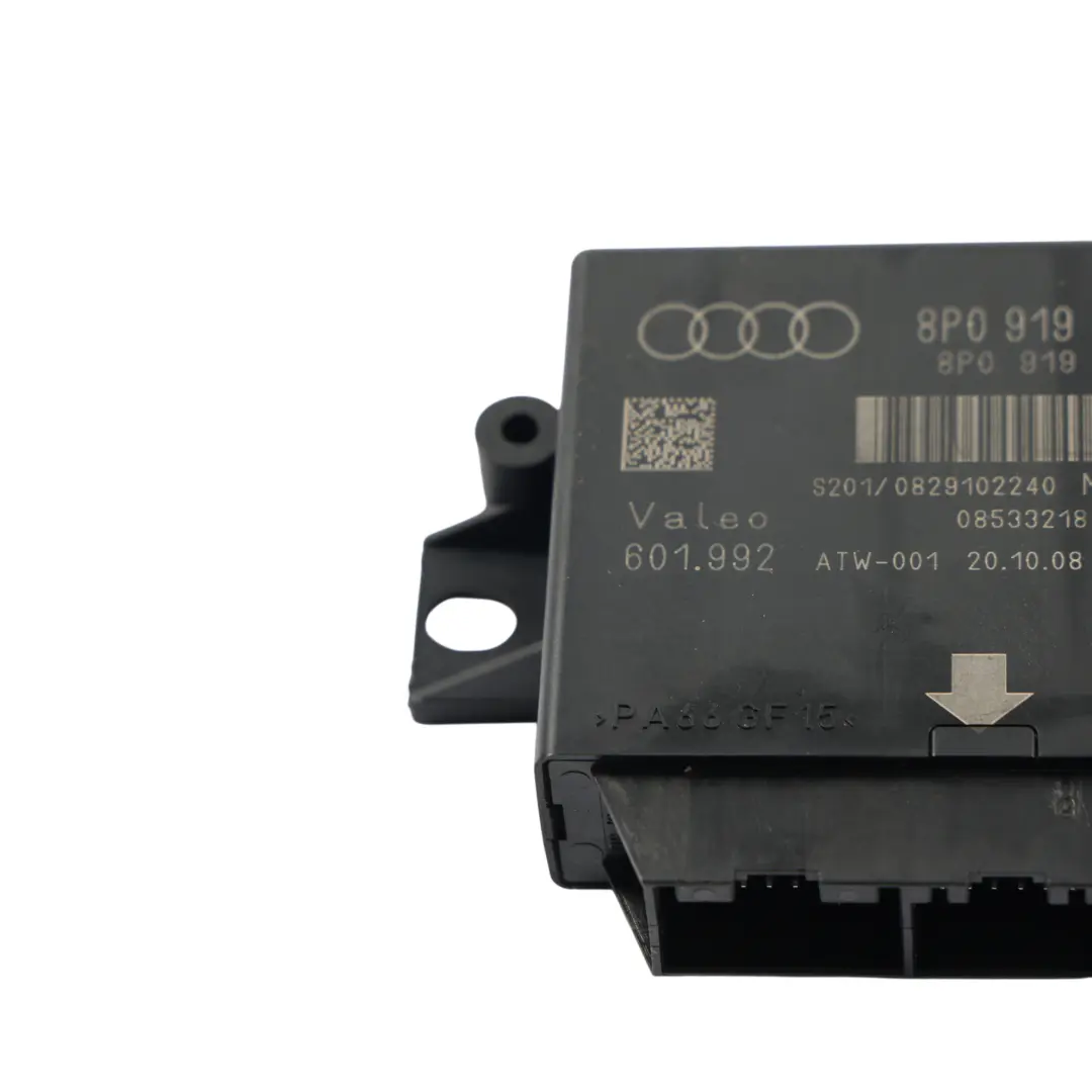 Parking Distance Sensor Control Unit Module Rear to Audi A3 8P with Part number 8P0919475D Audi A3 8P Parking Distance Sensor Control Unit Module Rear - SKU 8P0919475D - Part number 8P0919475D