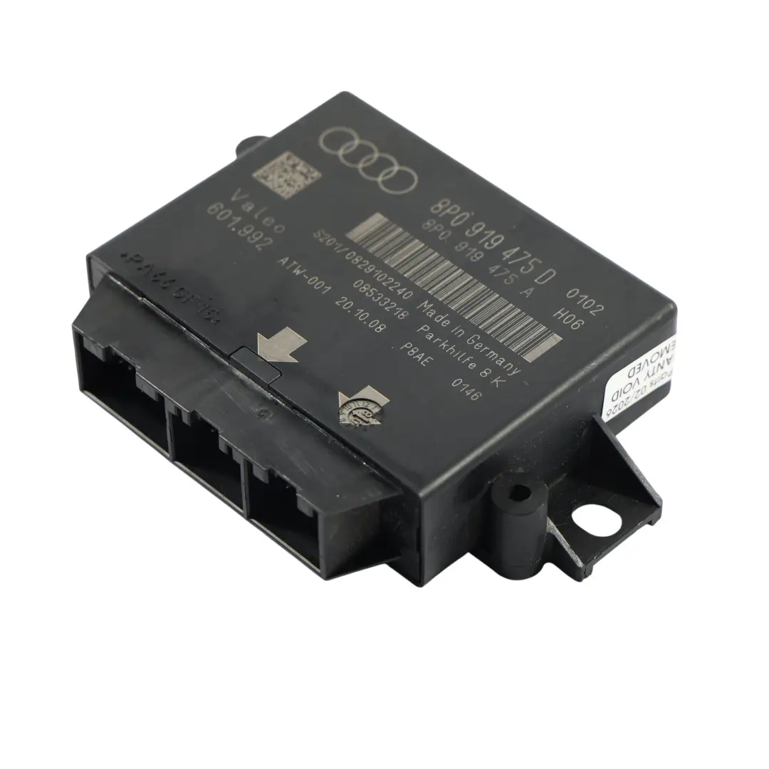 Audi A3 8P Sensore Distanza Di Parcheggio Modulo Controllo Posteriore - SKU 8P0919475D - Numero di parte 8P0919475D