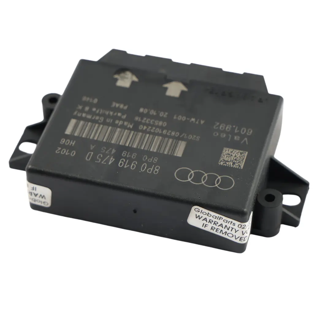Audi A3 8P Sensor Distancia Aparcamiento Control Módulo Trasero - SKU 8P0919475D - Número de pieza 8P0919475D
