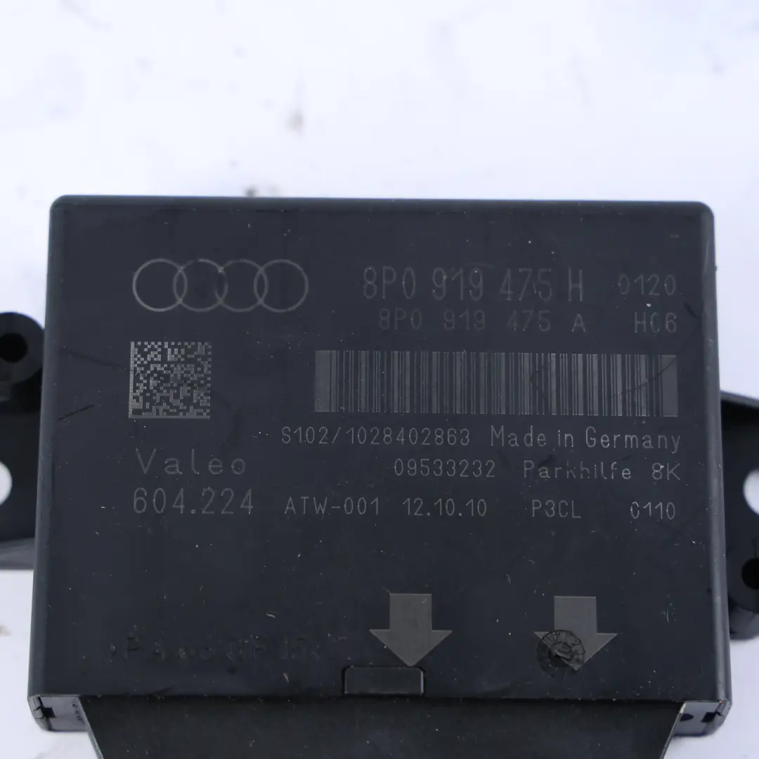 Audi A3 8P PDC Assistenza Al Parcheggio Modulo Controllo Distanza ECU - SKU 8P0919475H - Numero di parte 8P0919475H