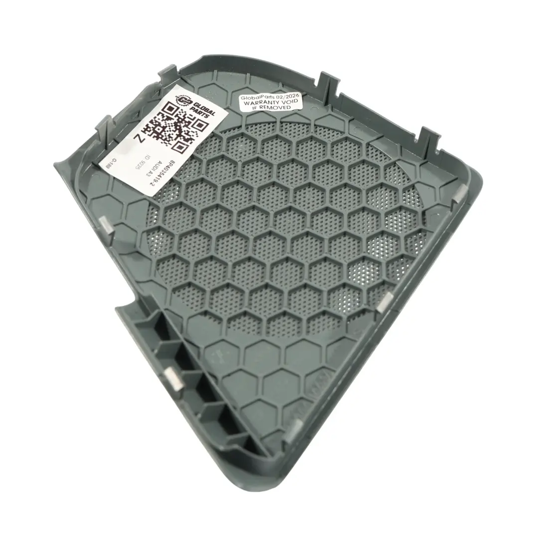 Coperchio Altoparlante Porta Anteriore Sinistro Grigio per Audi A3 8P con numero di parte 8P4035419 Audi A3 8P Coperchio Altoparlante Porta Anteriore Sinistro Grigio - SKU 8P4035419-2 - Numero di parte 8P4035419