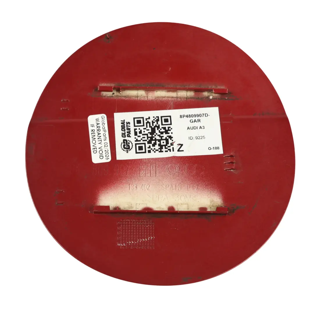 Audi A3 8P Fuel Flap Cover Fill In Casing Garnet Red Pearl Effect Z3F - SKU 8P4809907D-GAR - Part number 8P4809907D