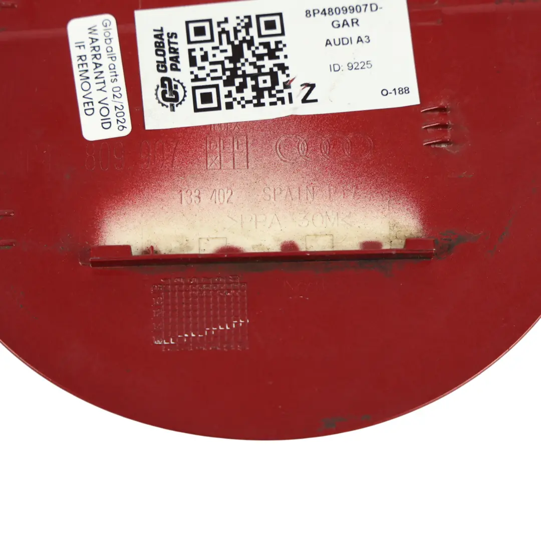 Deckel Einfüll Stutzen Granatrot Perleffekt Z3F für Audi A3 8P Tank mit Teilenummer 8P4809907D Audi A3 8P Tank Deckel Einfüll Stutzen Granatrot Perleffekt Z3F - SKU 8P4809907D-GAR - Teilenummer 8P4809907D