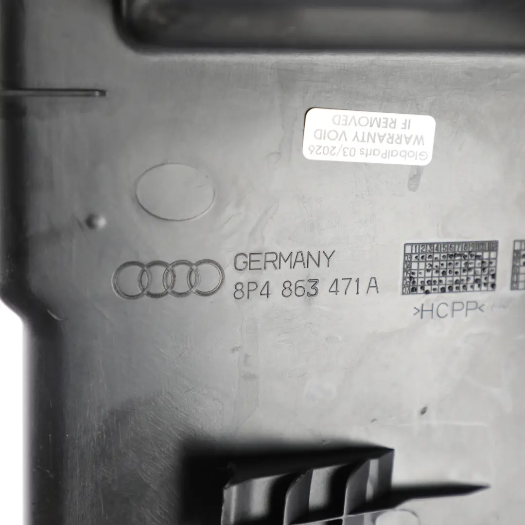 Boot Trunk Tailgate Lid Loading Lock Cover Trim Panel Rear to Audi A3 8P with Part number 8P4863471A Audi A3 8P Boot Trunk Tailgate Lid Loading Lock Cover Trim Panel Rear - SKU 8P4863471A - Part number 8P4863471A