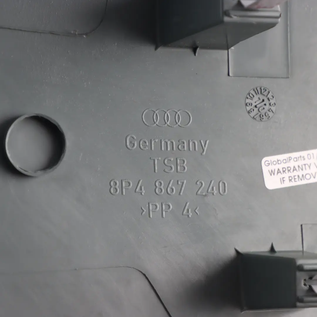 A3 8P B Pillar Trim Cover Panel Finish Mineral Grey Lower Right O/S - SKU 8P4867240-1 - Part number 8P4867240