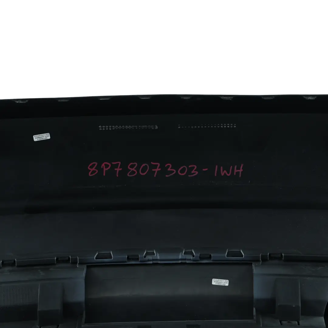 Audi A3 8P Cabrio Rear Bumper Trim Panel Covering Ibis White - Y9C - SKU 8P7807303-IWH - Part number 8P7807303