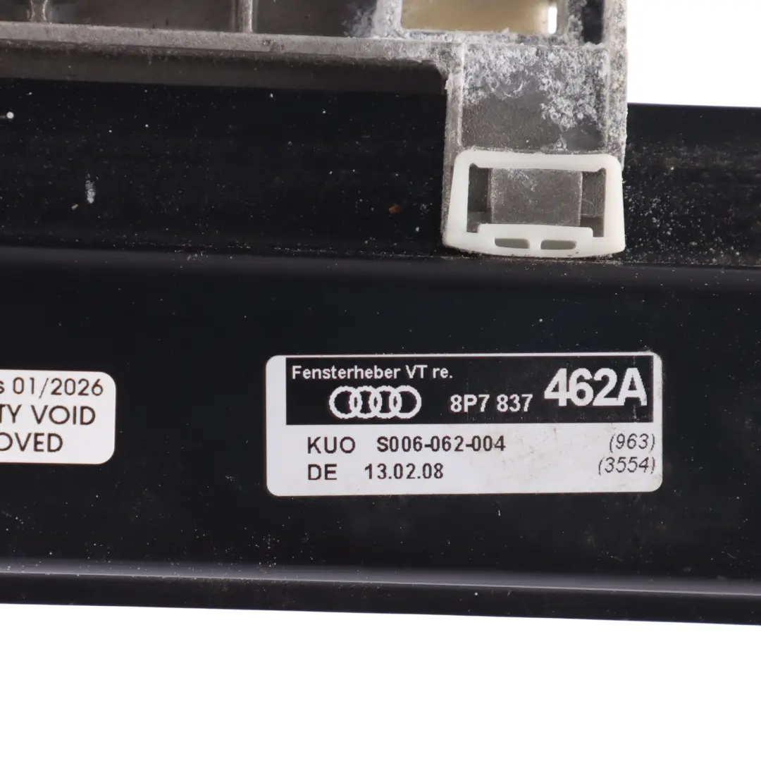 Audi A3 8P Cabriolet Lève Vitre Régulateur Avant Droit - SKU 8P7837462A - Numéro de pièce 8P7837462A