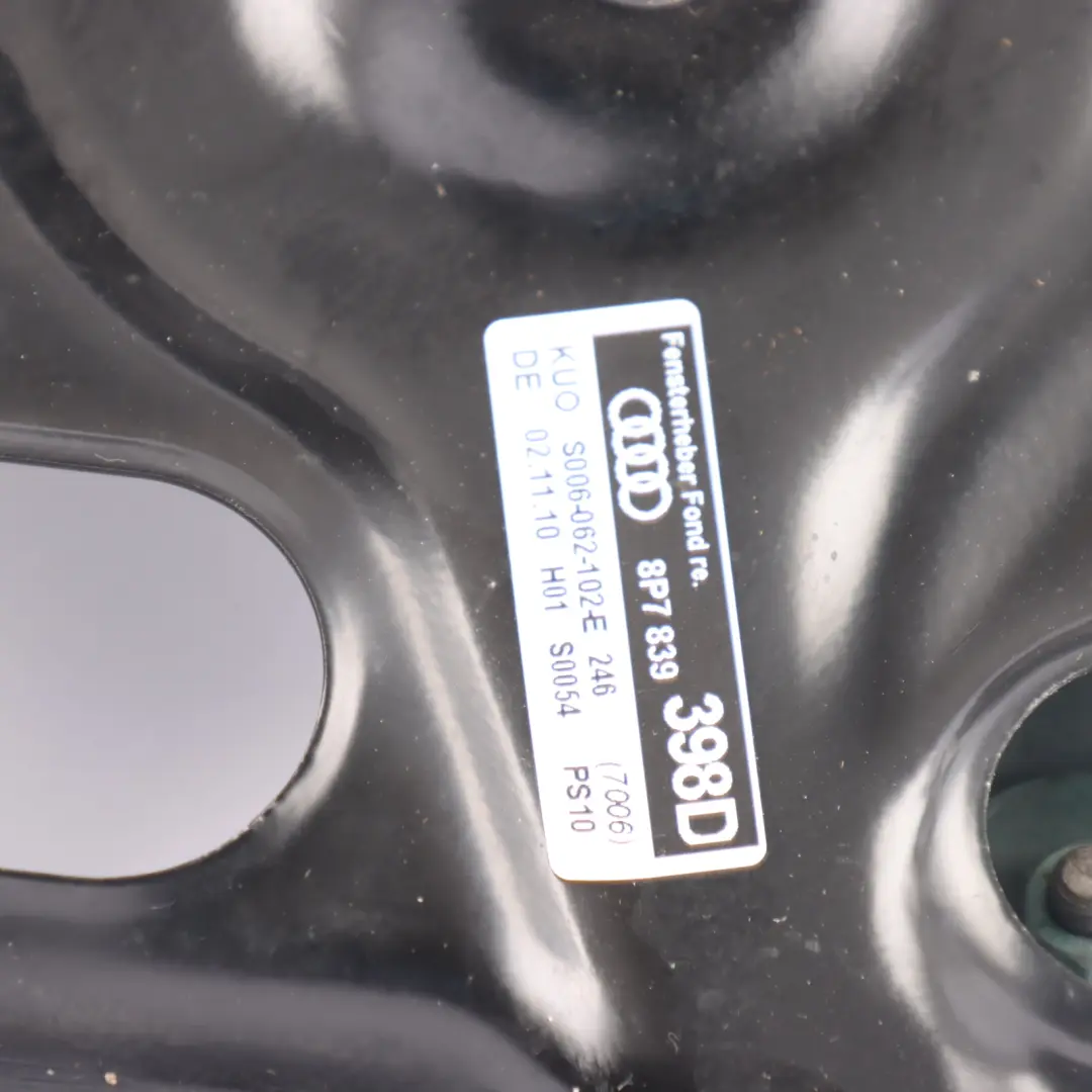 Audi A3 8P Cabrio Window Lifter Regulator Mechanism Rear Right O/S - SKU 8P7839398D-1 - Part number 8P7839398D