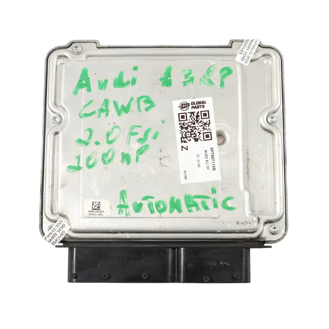 CAWB 200HP Engine Control ECU Kit Automatic to Audi A3 8P 2.0 TFSI with Part number 8P7907115B Audi A3 8P 2.0 TFSI CAWB 200HP Engine Control ECU Kit Automatic - SKU 8P7907115B - Part number 8P7907115B