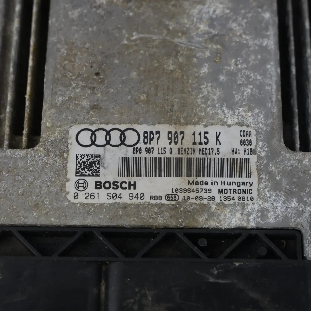 Audi A3 8P 1.8 TFSI CDAA 160HP Engine Module ECU Kit Automatic - SKU 8P7907115K-1 - Part number 8P7907115K