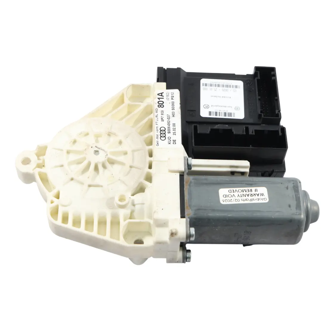 Front Door Window Lifter Motor Driver Side to Audi A3 8P Cabrio with Part number 8P7959801A Audi A3 8P Cabrio Front Door Window Lifter Motor Driver Side - SKU 8P7959801A - Part number 8P7959801A