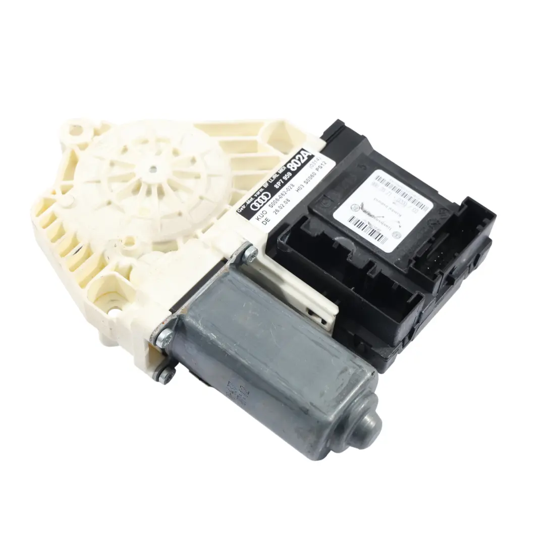 Audi A3 8P Cabrio Front Door Window Lifter Motor Passenger Side - SKU 8P7959802A - Part number 8P7959802A