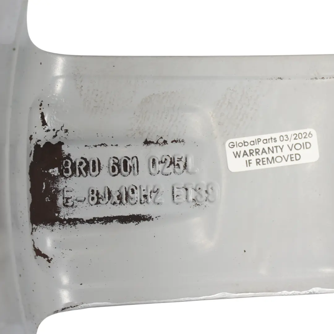 Audi Q5 8R Silber Felge Alu Rad 19" 8J ET:39 Stern Speiche - SKU 8R0601025L-2 - Teilenummer 8R0601025L