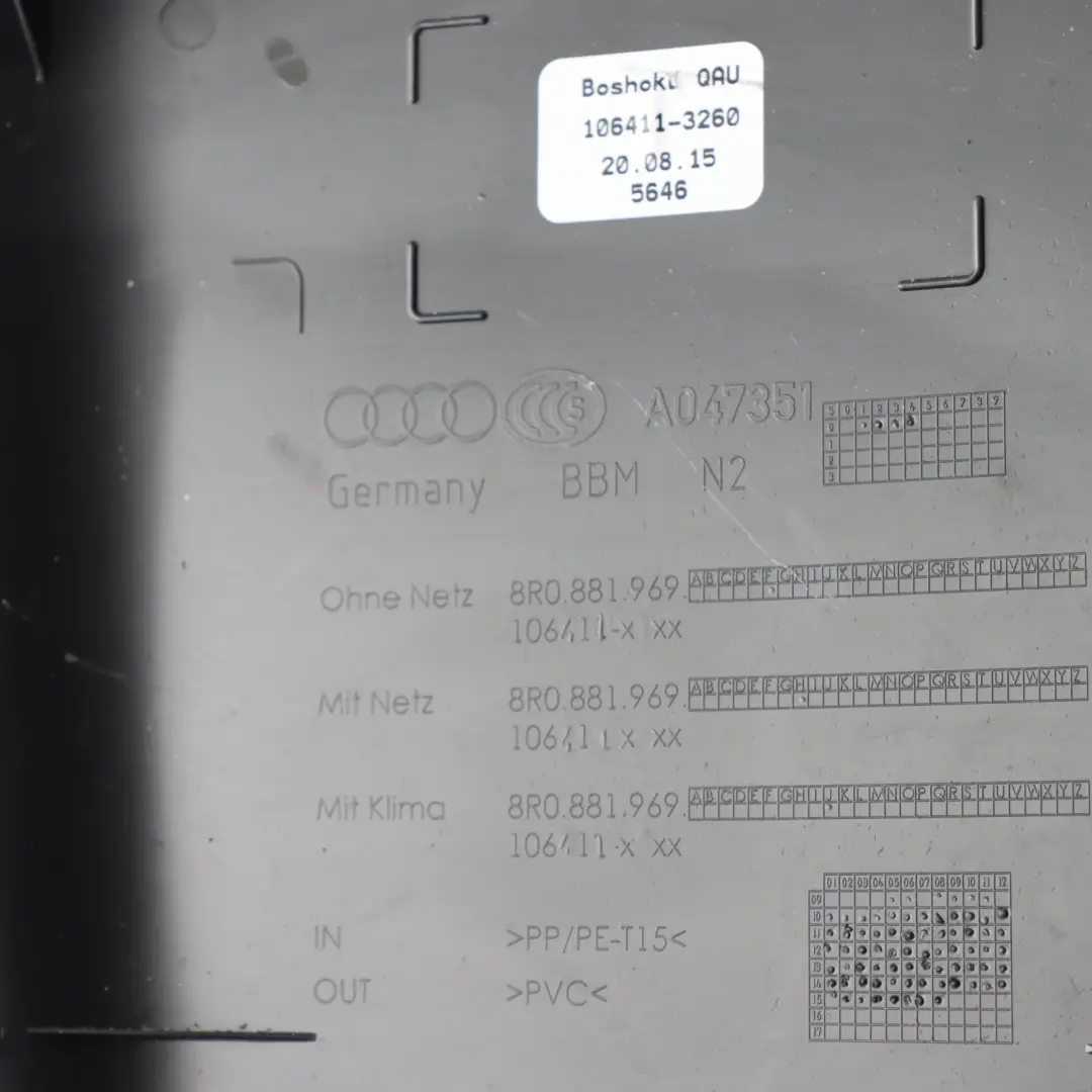 4G8 Vorder Sitz Rücken Lehne Panel Trim Links Rechts für Audi A7 mit Teilenummer 8R0881969H Audi A7 4G8 Vorder Sitz Rücken Lehne Panel Trim Links Rechts - SKU 8R0881969H - Teilenummer 8R0881969H
