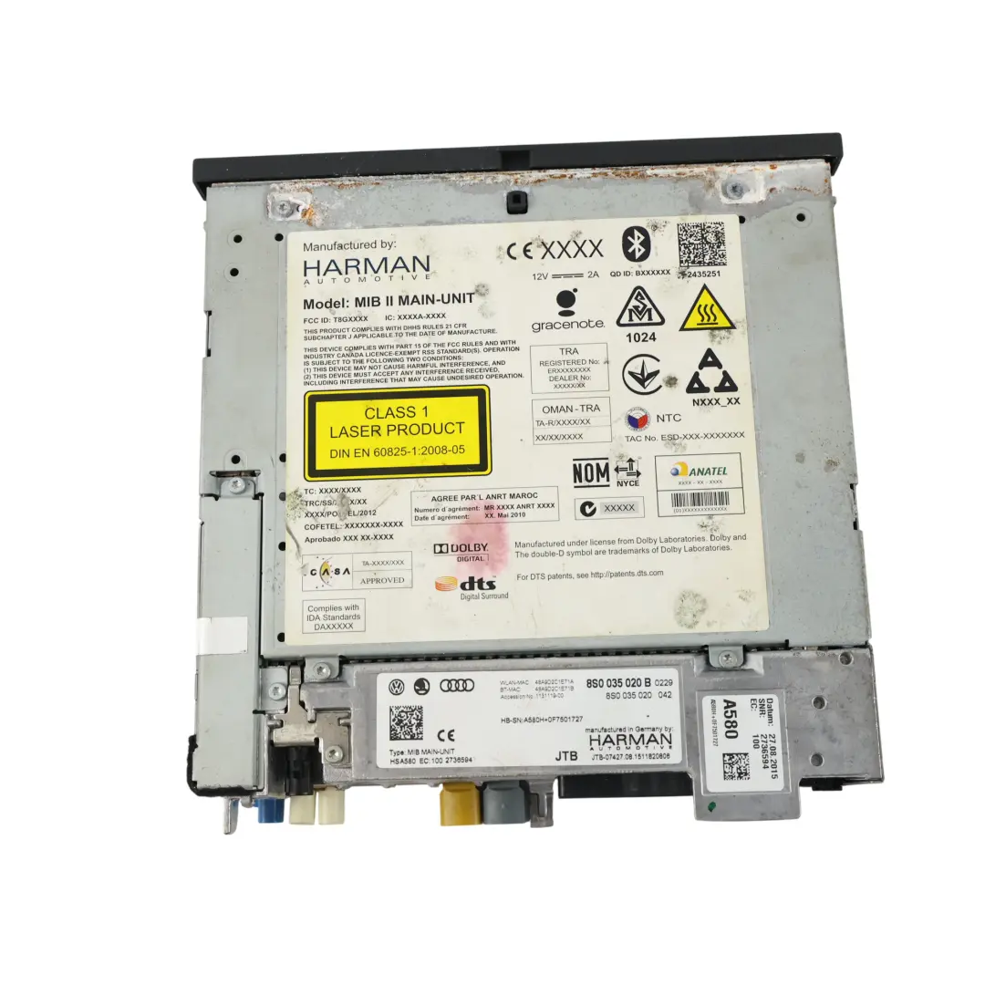 Audi TT 8S FV Radio CD Radioodtwarzacz Multimedia Czytnik MIB2 - SKU 8S0035020B - Numer Części 8S0035020B