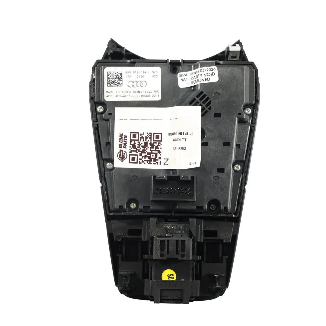 Panel Sterowania Touchpad MMI Hamulec Ręczny Radio do Audi TT FV o numerze 8S0919614L Audi TT FV Panel Sterowania Touchpad MMI Hamulec Ręczny Radio - SKU 8S0919614L-1 - Numer Części 8S0919614L