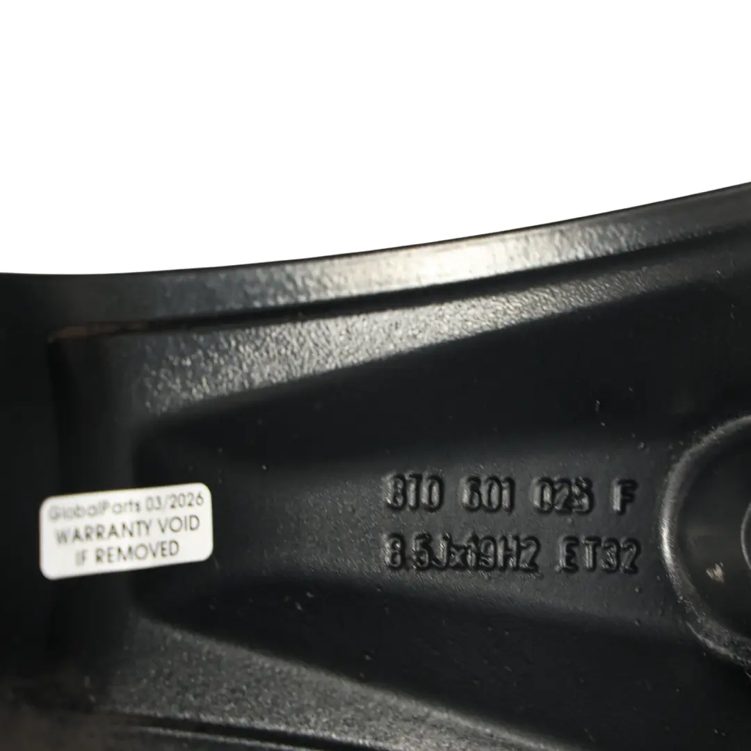 Alloy Rim 19" 8.5J ET:32 Star Spoke to Audi A5 8T Black Wheel with Part number 8T0601025F Audi A5 8T Black Wheel Alloy Rim 19" 8.5J ET:32 Star Spoke - SKU 8T0601025F-9 - Part number 8T0601025F