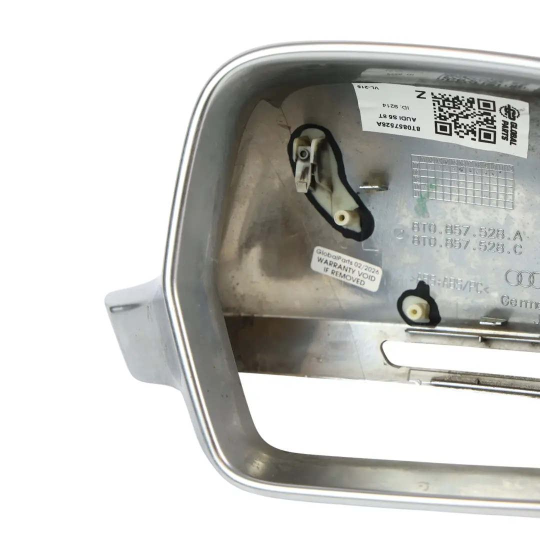 Side View Wing Mirror Cap Cover Aluminium Right O/S to Audi A3 A4 A5 S5 with Part number 8T0857528A Audi A3 A4 A5 S5 Side View Wing Mirror Cap Cover Aluminium Right O/S - SKU 8T0857528A - Part number 8T0857528A