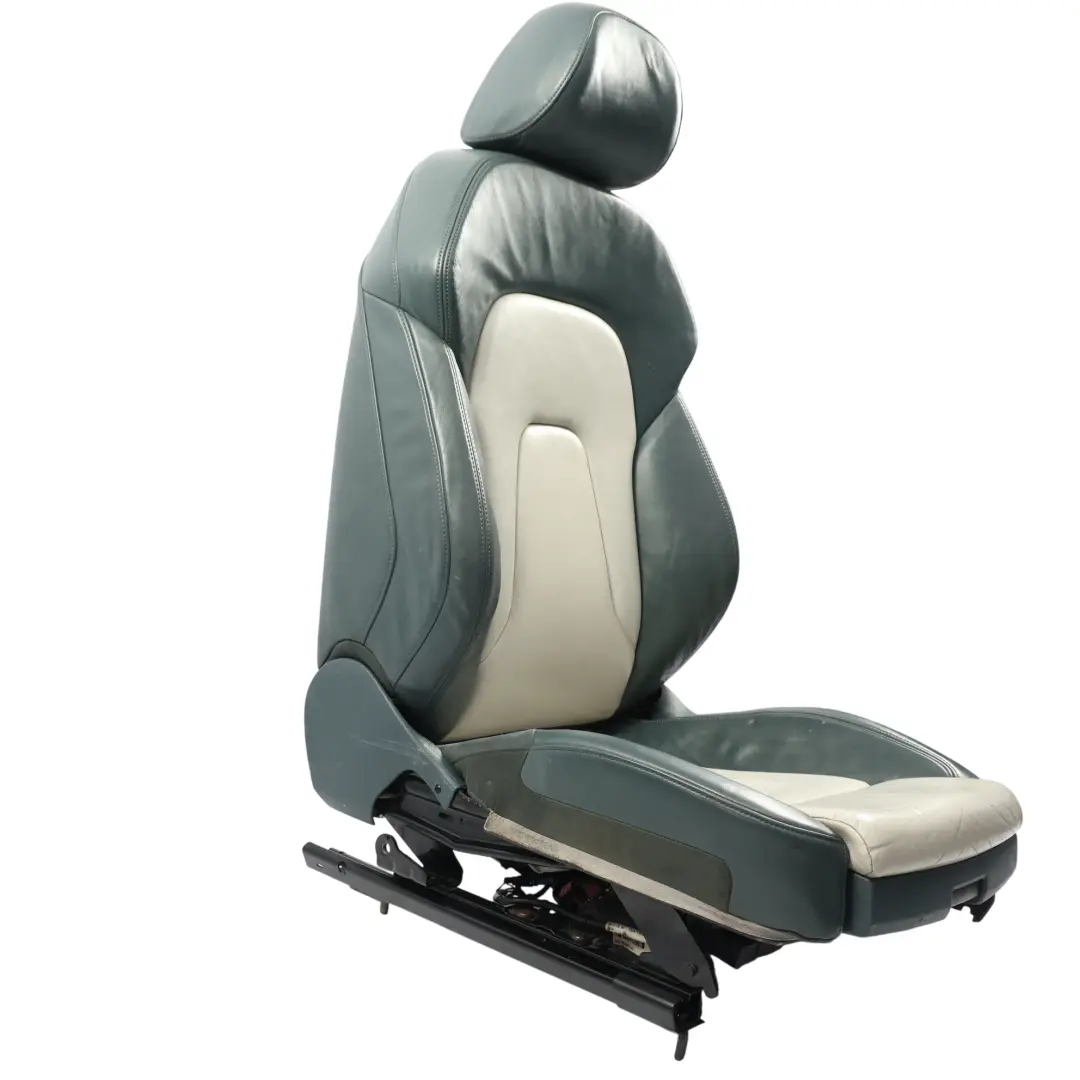 Audi A5 8T Coupe Front Sport Seat Heated Electric Leather Black Grey Left N/S - SKU 8T0881805CD-2 - Part number 8T0881805CD