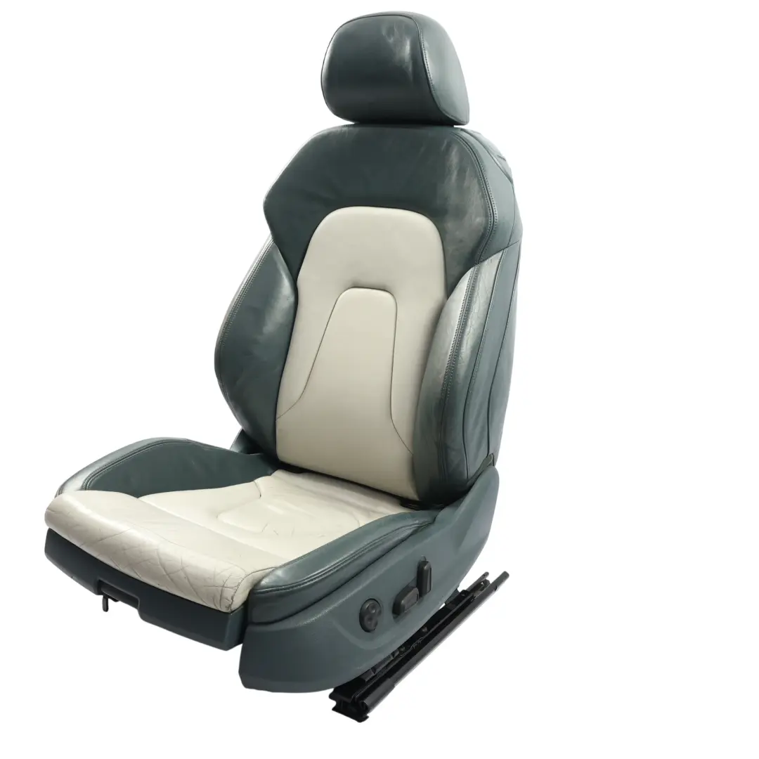 Audi A5 8T Coupé Siège Sport Avant Gauche Chauffant Électrique Cuir Noir Gris - SKU 8T0881805CD-2 - Numéro de pièce 8T0881805CD