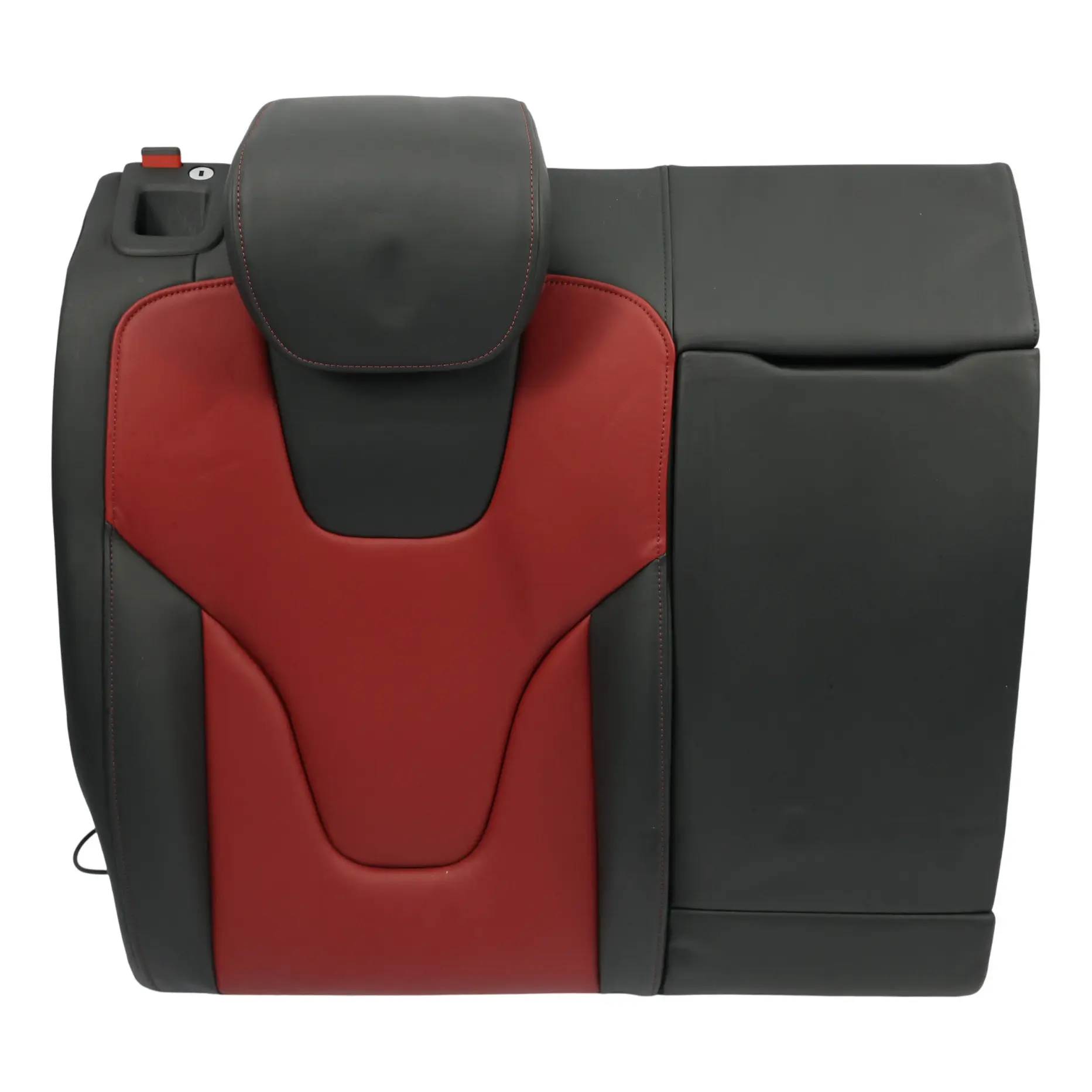 Audi S5 8T Seat Backrest Back Cover Rear Centre Right O/S Leather Black/Red
