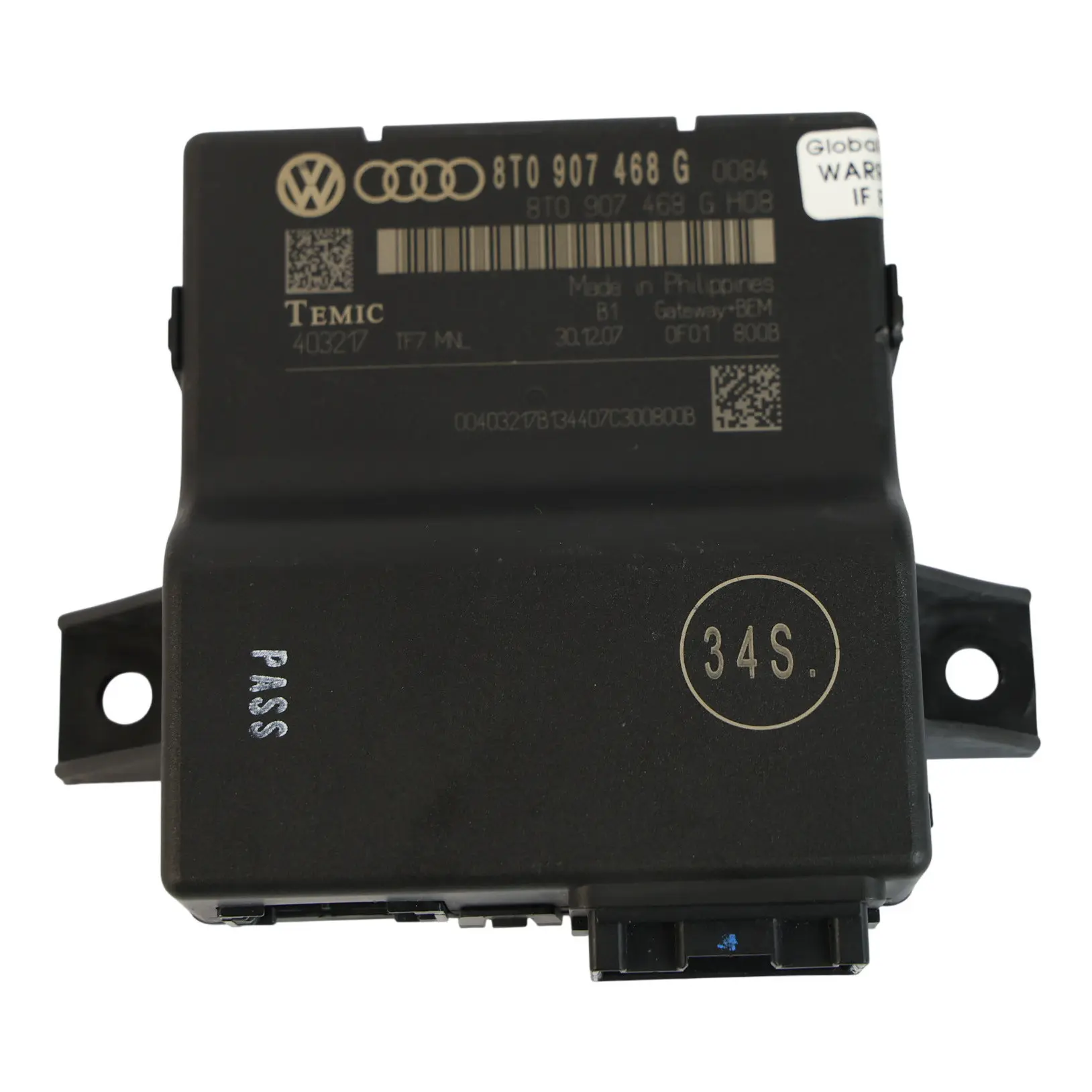 Audi A4 B8 A5 S5  Module Données ECU Interface Diagnostic Gateway 8T0907468G