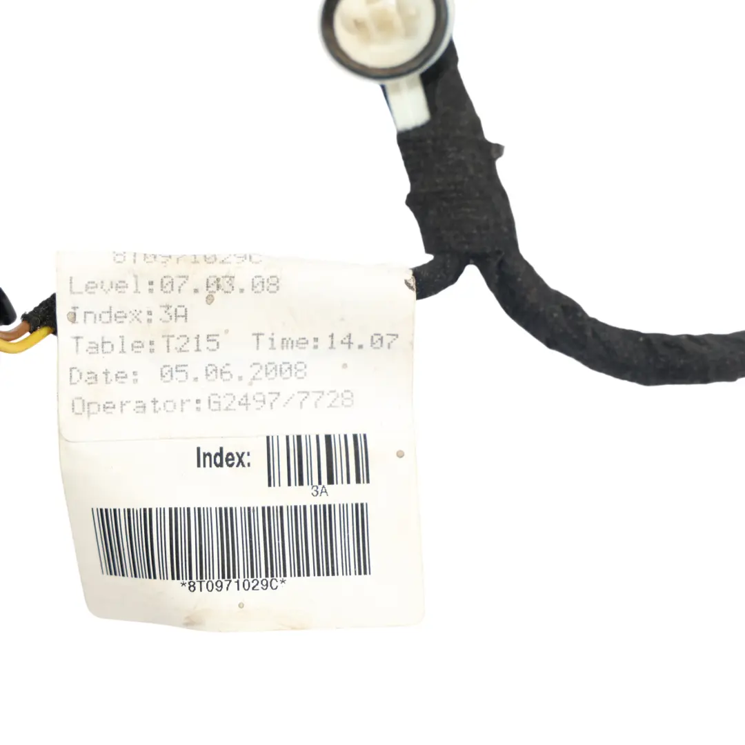 Audi A5 8T Coupe Front Door Wiring Loom Harness Driver's Side - SKU 8T0971029C - Part number 8T0971029C