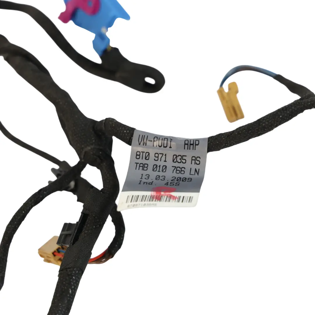 Porta Cablaggio Cavo Loom Anteriore Lato Guida per Audi S5 8T con numero di parte 8T0971035AS Audi S5 8T Porta Cablaggio Cavo Loom Anteriore Lato Guida - SKU 8T0971035AS - Numero di parte 8T0971035AS