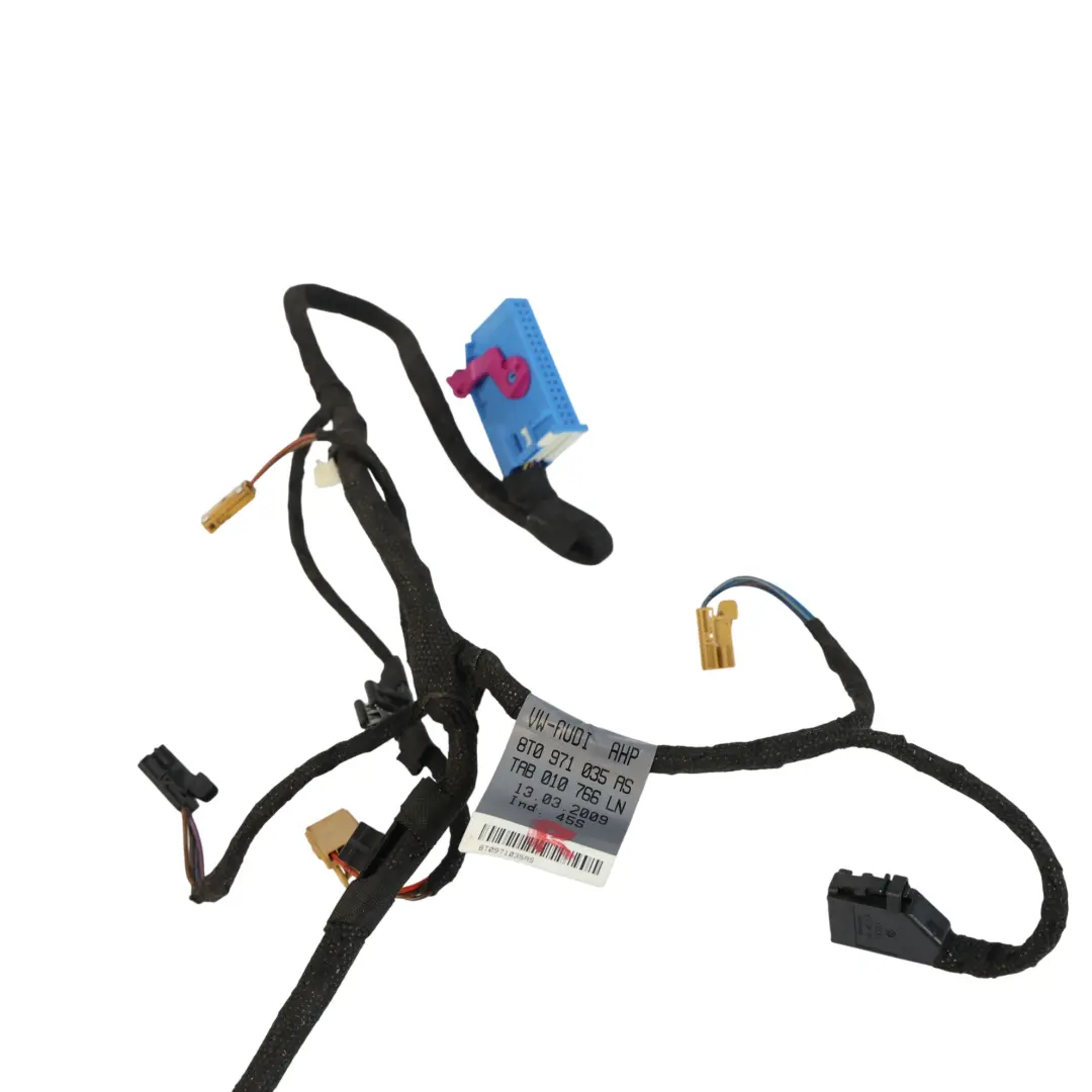 Door Wire Wiring Cable Harness Loom Front Driver Side to Audi S5 8T with Part number 8T0971035AS Audi S5 8T Door Wire Wiring Cable Harness Loom Front Driver Side - SKU 8T0971035AS - Part number 8T0971035AS