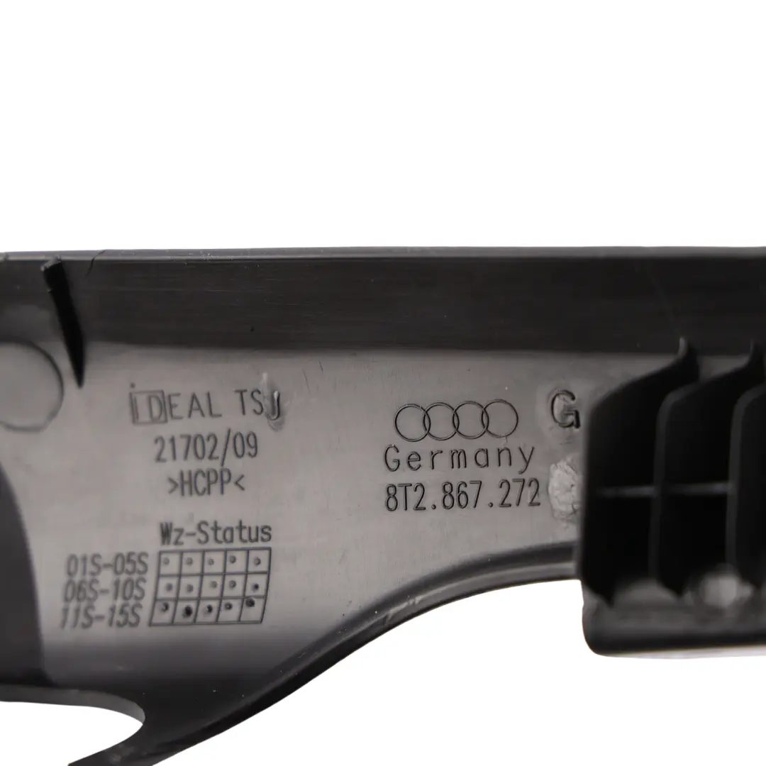 8F A-Pillar Trim Cover Panel Moulding Black Lower Right O/S to Audi A5 with Part number 8T2867272 Audi A5 8F A-Pillar Trim Cover Panel Moulding Black Lower Right O/S - SKU RHD-8T2867272 - Part number 8T2867272