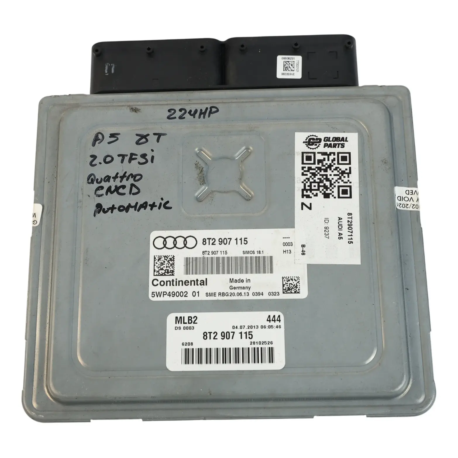 Audi A5 8T 2.0 TFSI CNCD Quattro 224HP Control Motor ECU 8T2907115 Automático