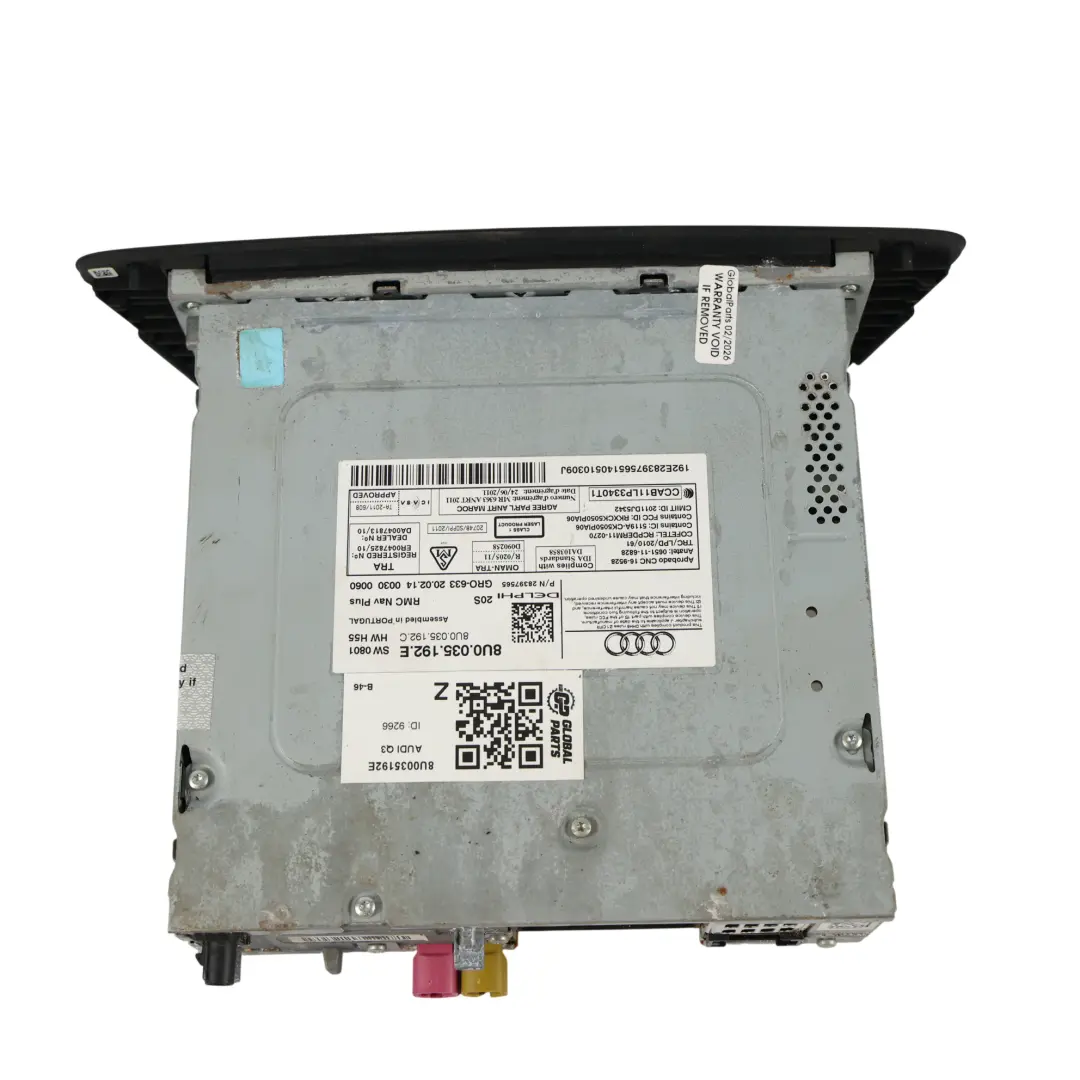 Audi Q3 8U Multimedia MMI Radio CD Sat Nav Steuergerät Modul ECU - SKU 8U0035192E - Teilenummer 8U0035192E