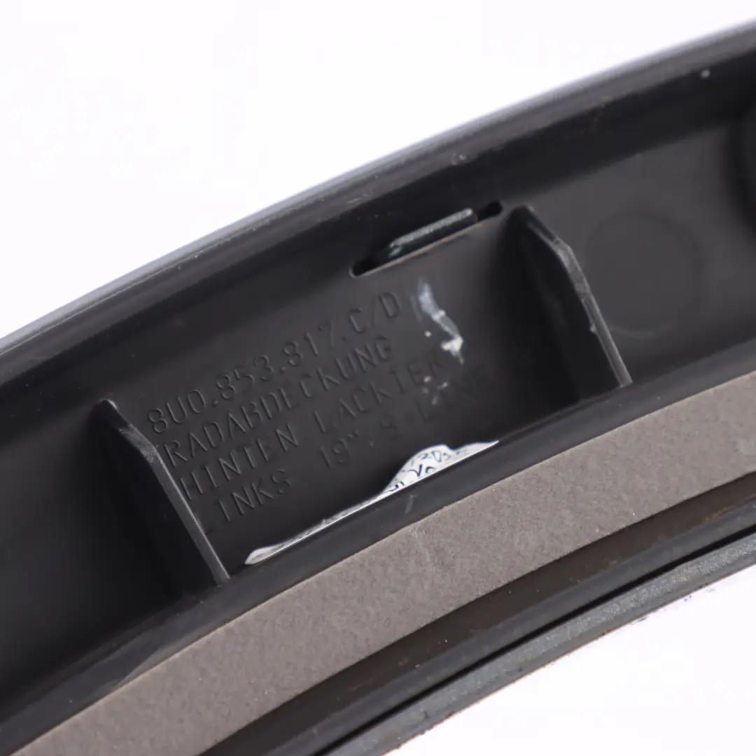 Wing Wheel Arch Trim Left N/S Monsoon Grey Metallic - X7R to Audi Q3 8U Rear with Part number 8U0853817D Audi Q3 8U Rear Wing Wheel Arch Trim Left N/S Monsoon Grey Metallic - X7R - SKU 8U0853817D-MOG - Part number 8U0853817D