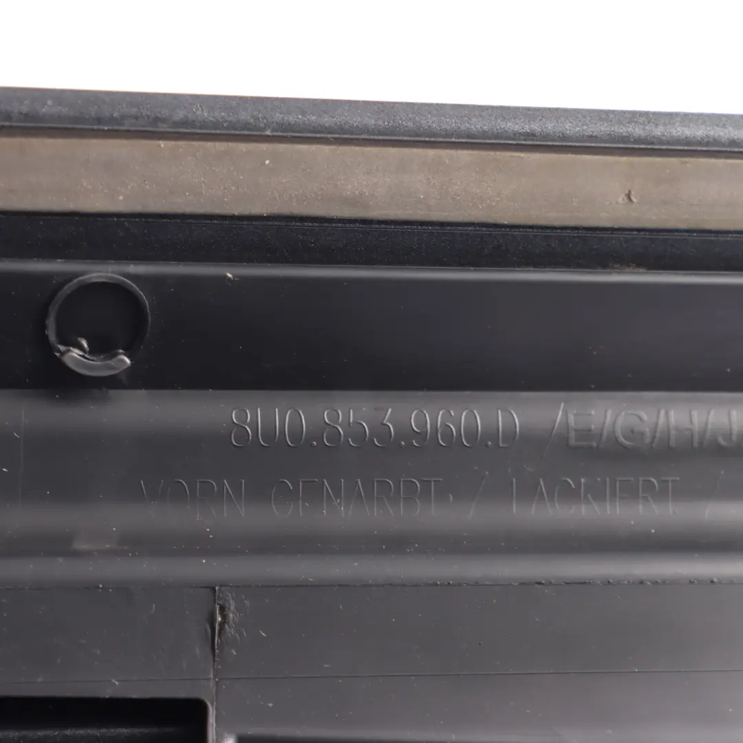 Front Door Trim Lower Moulding Strip Cover Right O/S Daytona Grey Z7S to Audi Q3 8U with Part number 8U0853960D Audi Q3 8U Front Door Trim Lower Moulding Strip Cover Right O/S Daytona Grey Z7S - SKU 8U0853960D-DGR - Part number 8U0853960D