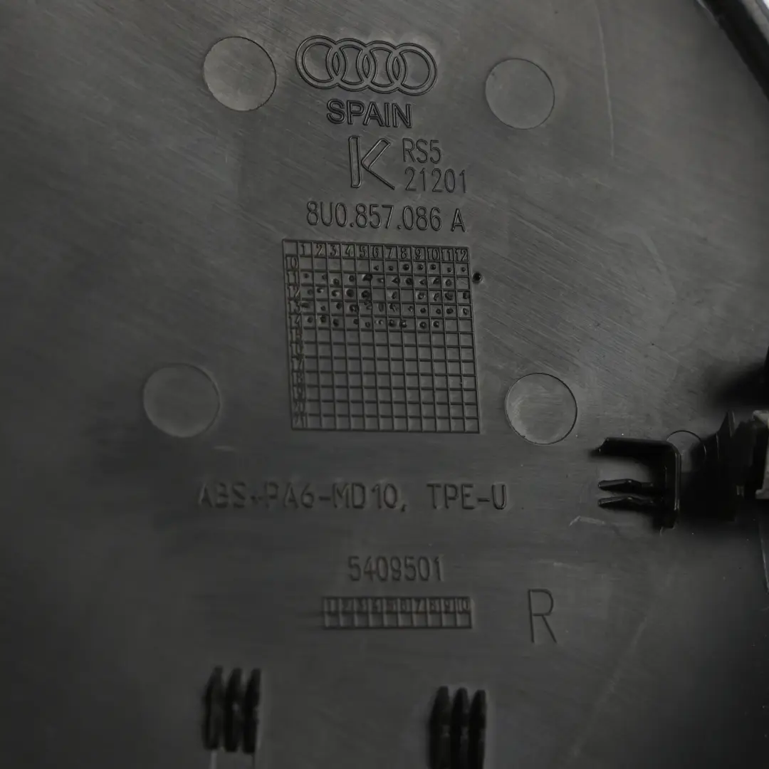 Audi Q3 8U Panel Cubierta Lateral Salpicadero Negro Soul Derecho - SKU 8U0857086A - Número de pieza 8U0857086A