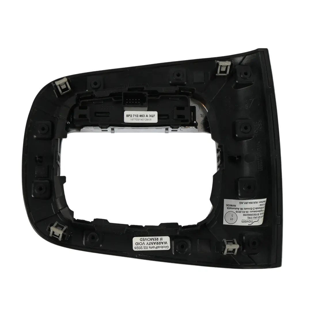 Gearbox Knob Shifter Trim Cover Panel Surround to Audi Q3 8U Automatic with Part number 8U0864261AG Audi Q3 8U Automatic Gearbox Knob Shifter Trim Cover Panel Surround - SKU RHD-8U0864261AG - Part number 8U0864261AG