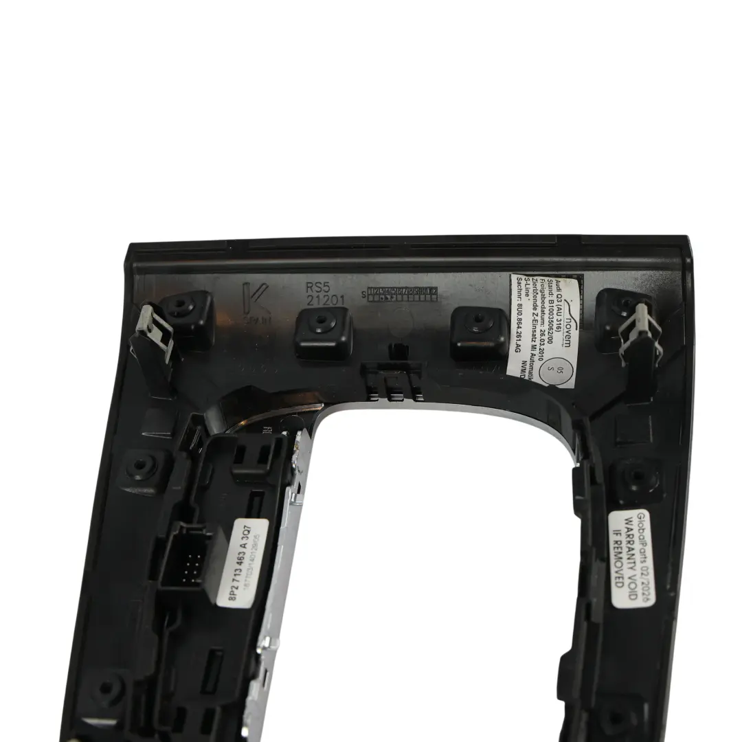 Gearbox Knob Shifter Trim Cover Panel Surround to Audi Q3 8U Automatic with Part number 8U0864261AG Audi Q3 8U Automatic Gearbox Knob Shifter Trim Cover Panel Surround - SKU RHD-8U0864261AG - Part number 8U0864261AG