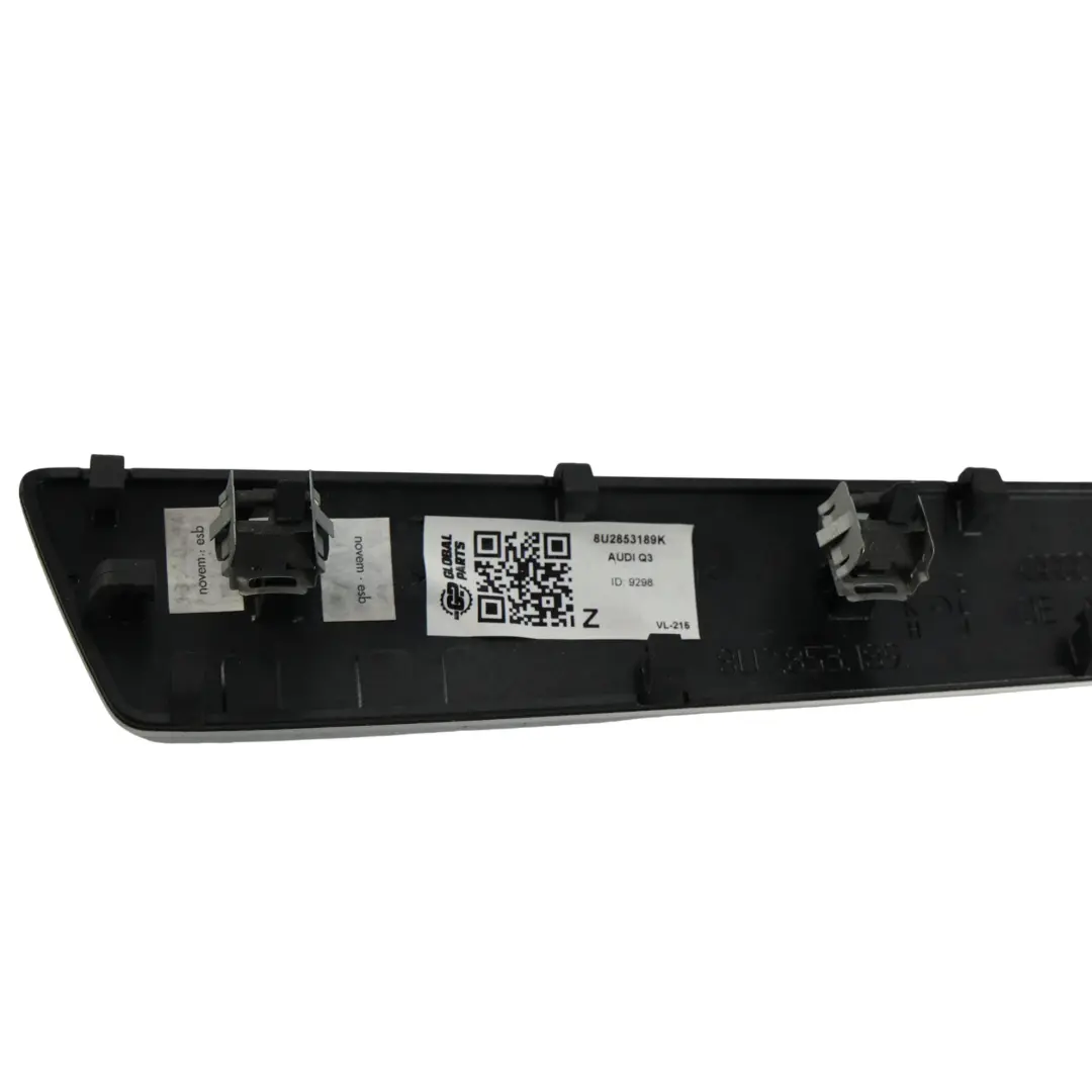 Audi Q3 8U Dashboard Side Panel Cover Trim Strip Aluminium Left N/S - SKU RHD-8U2853189K - Part number 8U2853189K