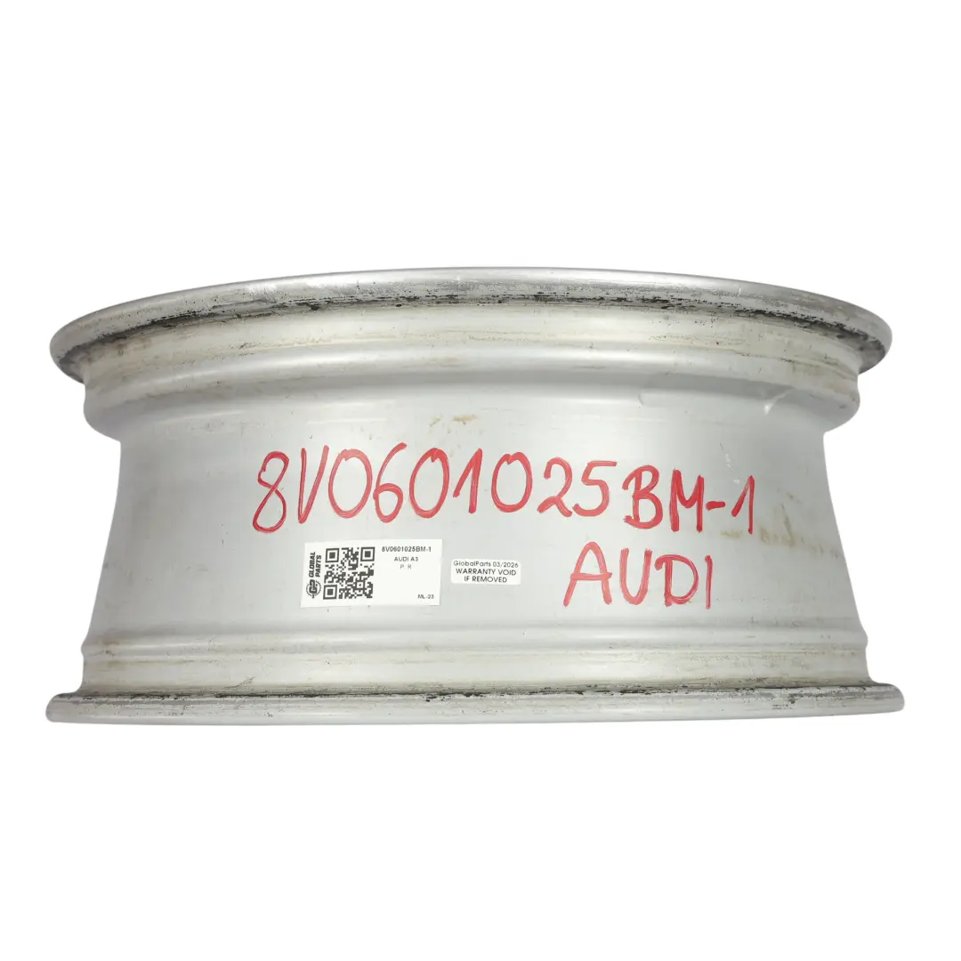 Rim Alloy Silver 16" 6.5J ET46 to Audi A3 8V Wheel with Part number 8V0601025BM Audi A3 8V Wheel Rim Alloy Silver 16" 6.5J ET46 - SKU 8V0601025BM-1 - Part number 8V0601025BM