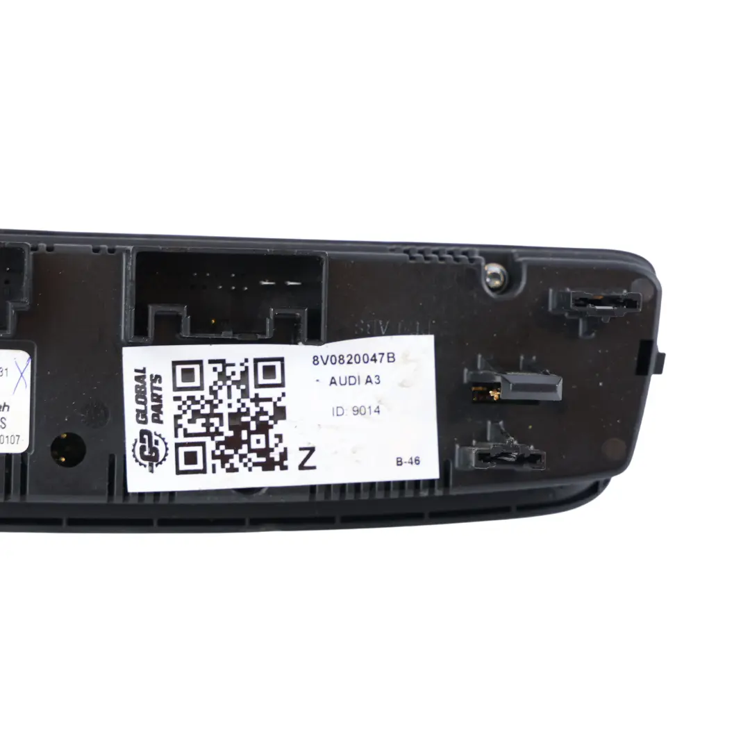 Audi A3 8V A/C Klimaanlage Klima-Heizung Bedienfeld - SKU 8V0820047B - Teilenummer 8V0820047B