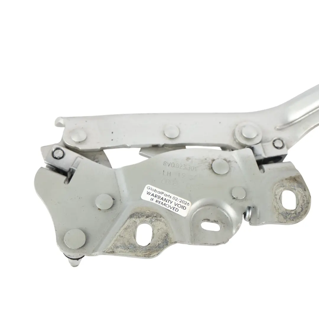 Cerniera Cofano Anteriore Sinistro Argento Ghiaccio - X7W per Audi A3 8V con numero di parte 8V0823301F Audi A3 8V Cerniera Cofano Anteriore Sinistro Argento Ghiaccio - X7W - SKU 8V0823301F-ICS - Numero di parte 8V0823301F