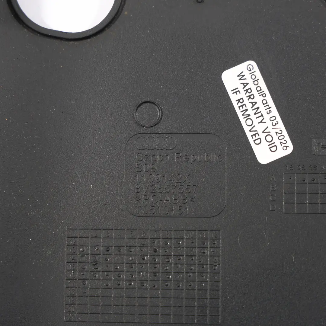 Audi A3 S3 8V Glove Box Compartment Bottom Cover Panel Black - SKU RHD-8V2857557 - Part number 8V2857557