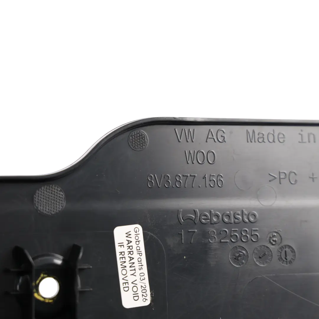 Volkswagen Golf Gti 5G A3 8V Panel Cubierta Techo Panorámico Trasero - SKU 8V3877156 - Número de pieza 8V3877156