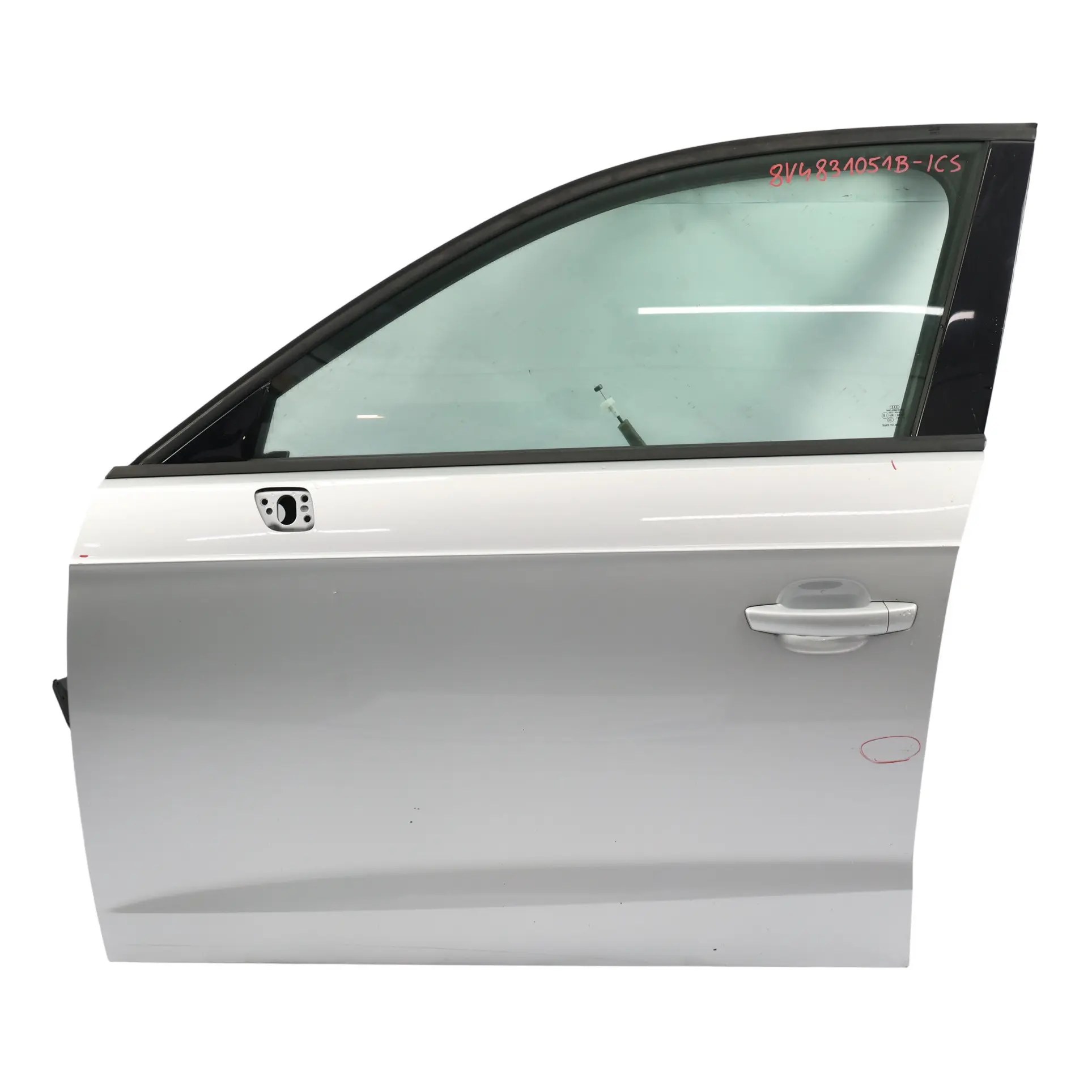 Audi A3 8V Sportback Drzwi Lewe Przednie Ice Silver Srebrny Metalik - X7W