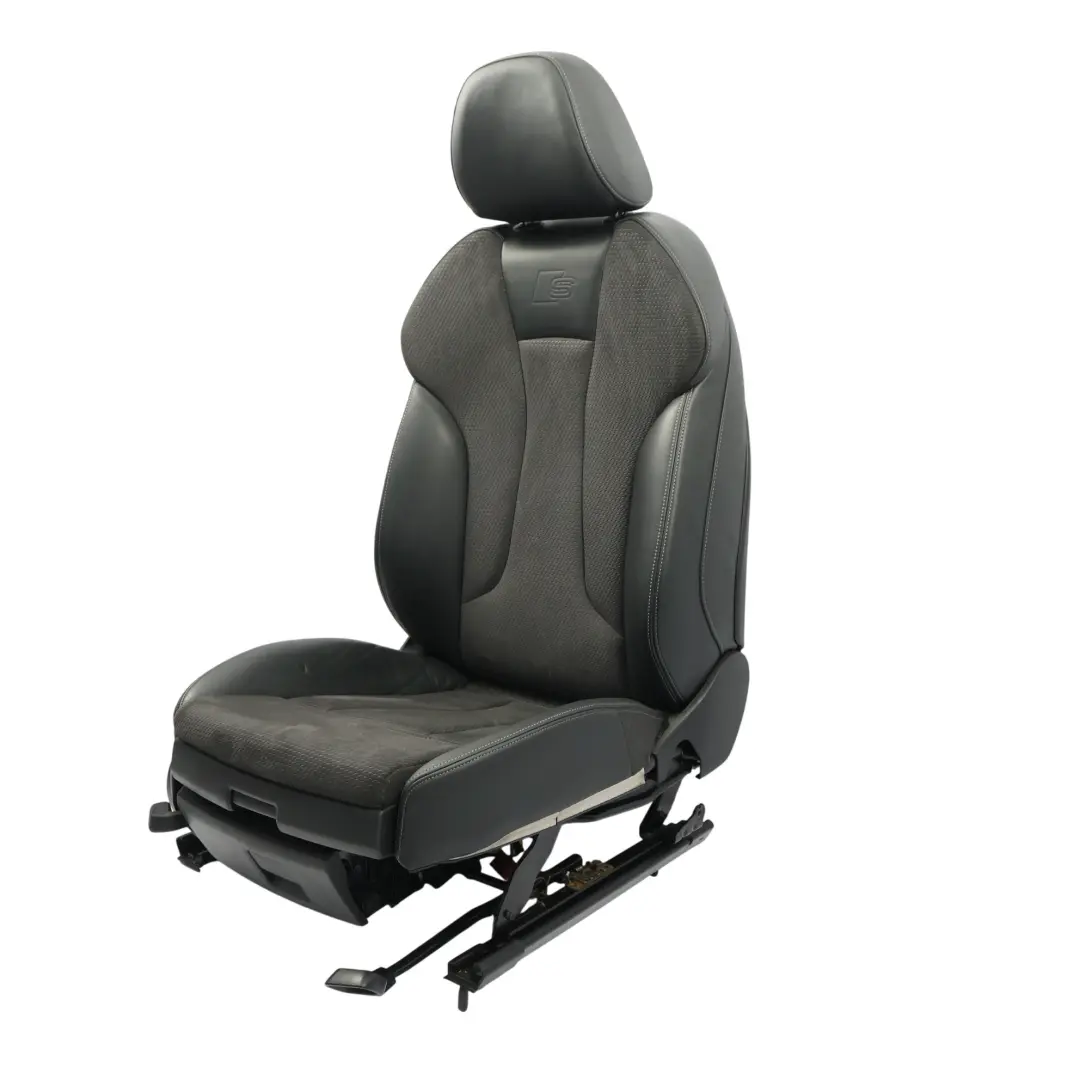 Audi S3 8V 5D Sedile Anteriore Sport Riscaldato Stoffa/Pelle Nero Grigio Destro - SKU 8V4881805AR-1 - Numero di parte 8V4881805AR