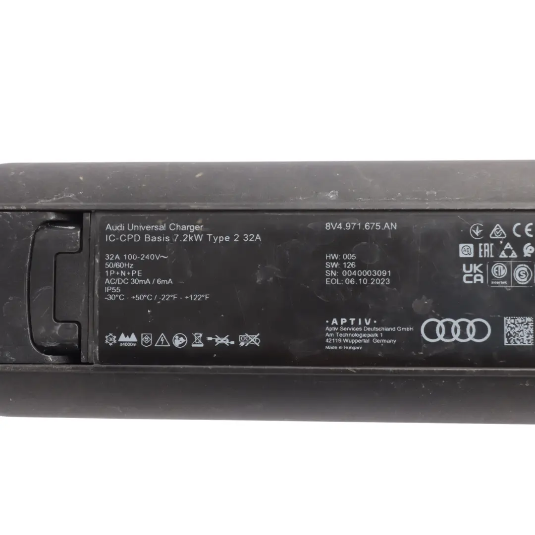 Audi Charger Charging Wiring Cable 32A - SKU 8V4971675AN - Part number 8V4971675AN