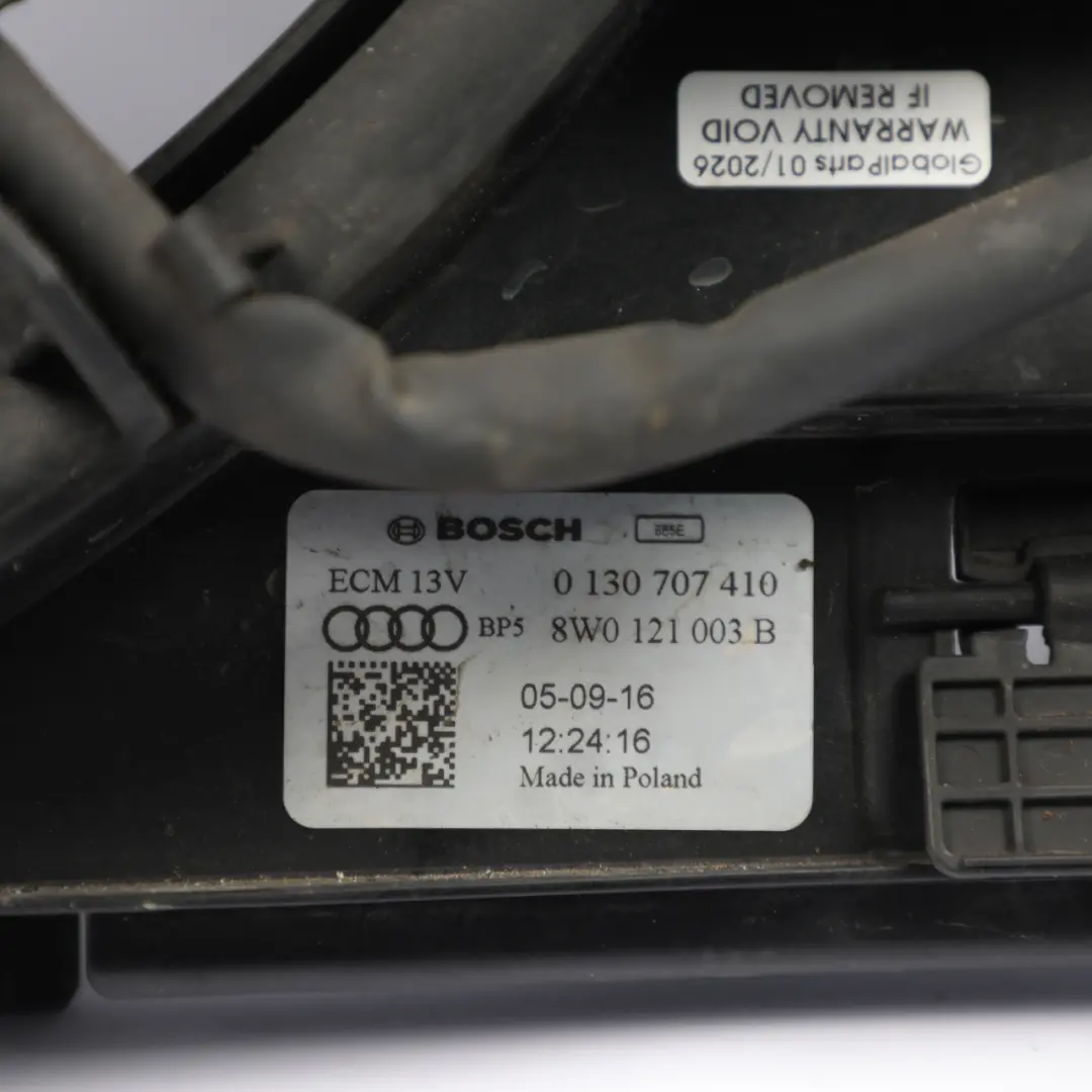 Radiator Fan Engine Cooling Fan Motor Blades Shroud to Audi A5 F5 with Part number 8W0121003B Audi A5 F5 Radiator Fan Engine Cooling Fan Motor Blades Shroud - SKU 8W0121003B-1 - Part number 8W0121003B